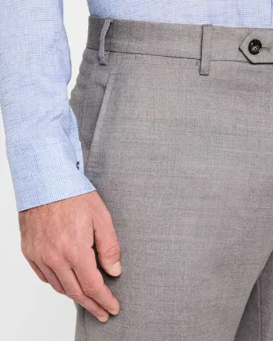 Giorgio Armani Men's Wool Flat-Front Trousers | Thumbnail 4 Giorgio Armani Men's Wool Flat-Front Trousers | Thumbnail 4