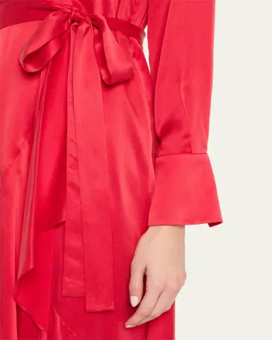 Kobi Halperin Victoria Faux-Wrap Silk Satin Midi Dress | Thumbnail 5 Kobi Halperin Victoria Faux-Wrap Silk Satin Midi Dress | Thumbnail 5