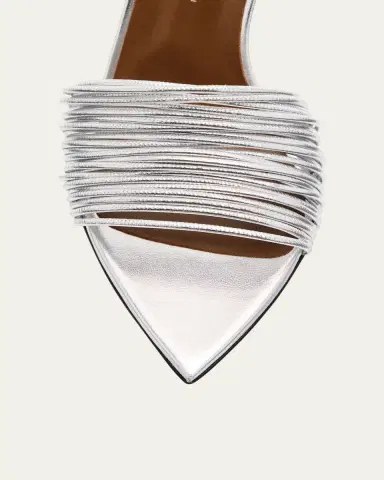 Giuseppe Zanotti Metallic Multi-Strap Stiletto Slide Sandals | Thumbnail 3 Giuseppe Zanotti Metallic Multi-Strap Stiletto Slide Sandals | Thumbnail 3