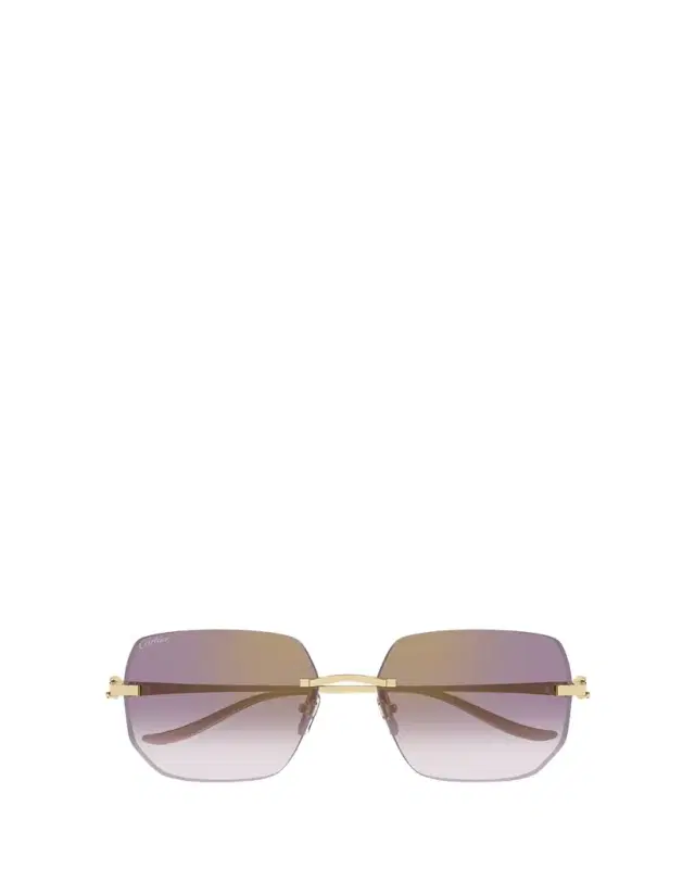 Cartier Rimless Metal Butterfly Sunglasses