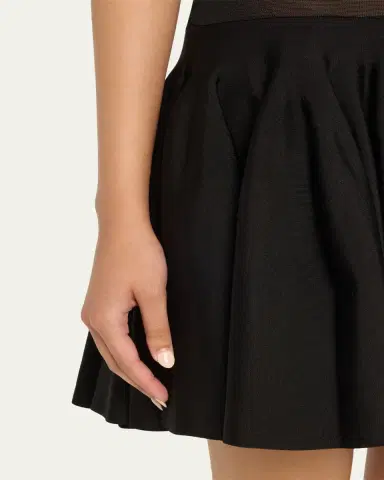 Alaïa Sleeveless Drop-Waist Flared Skirt Mini Dress | Thumbnail 5 Alaïa Sleeveless Drop-Waist Flared Skirt Mini Dress | Thumbnail 5