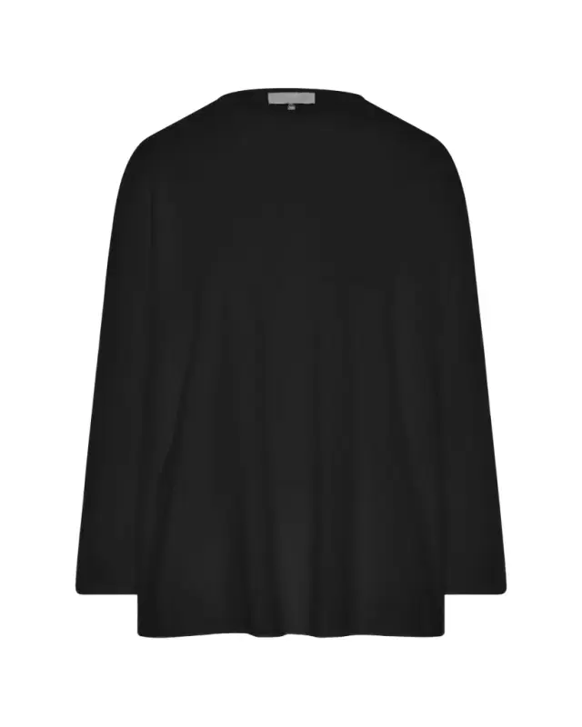 Eskandar Long-Sleeve Smaller Round-Neck Top (Long Length)