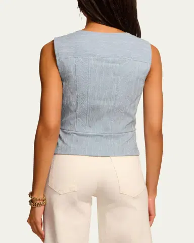 Ramy Brook Suki Textured Button-Front Top | Thumbnail 2
