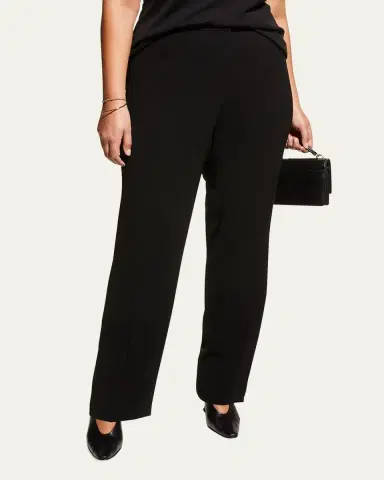 Lafayette 148 New York Plus Size Barrow Straight-Leg Crepe Pants | Thumbnail 4 Lafayette 148 New York Plus Size Barrow Straight-Leg Crepe Pants | Thumbnail 4