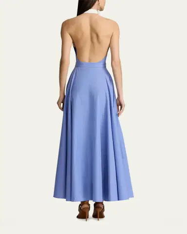 Ralph Lauren Collection Eldred End-on-End Day Halter Dress | Thumbnail 3 Ralph Lauren Collection Eldred End-on-End Day Halter Dress | Thumbnail 3