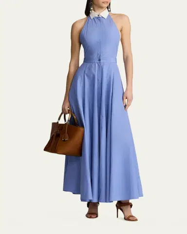 Ralph Lauren Collection Eldred End-on-End Day Halter Dress | Thumbnail 4 Ralph Lauren Collection Eldred End-on-End Day Halter Dress | Thumbnail 4