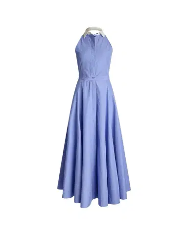 Ralph Lauren Collection Eldred End-on-End Day Halter Dress | Thumbnail 1 Ralph Lauren Collection Eldred End-on-End Day Halter Dress | Thumbnail 1