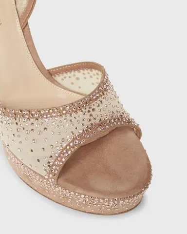 Gianvito Rossi Strass Organza Ankle-Strap Platform Sandals | Thumbnail 2