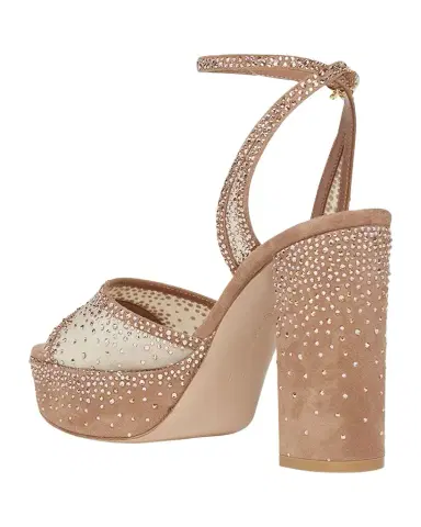 Gianvito Rossi Strass Organza Ankle-Strap Platform Sandals | Thumbnail 1