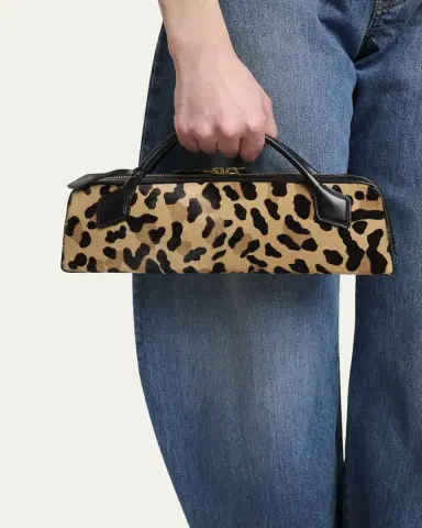 Alaïa Le Teckel Clutch Bag in Leopard Calf Hair | Thumbnail 2 Alaïa Le Teckel Clutch Bag in Leopard Calf Hair | Thumbnail 2