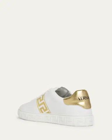 Versace Men's La Greca Leather Low-Top Sneakers | Thumbnail 8 Versace Men's La Greca Leather Low-Top Sneakers | Thumbnail 8