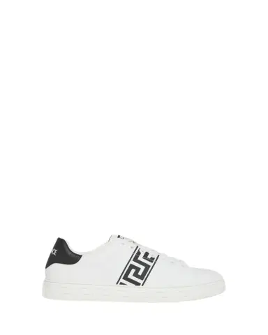 Versace Men's La Greca Leather Low-Top Sneakers | Thumbnail 1 Versace Men's La Greca Leather Low-Top Sneakers | Thumbnail 1