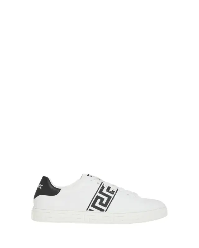 Versace Men's La Greca Leather Low-Top Sneakers