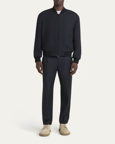 Giorgio Armani Men's Raised Chevron Bomber Jacket | Thumbnail 2