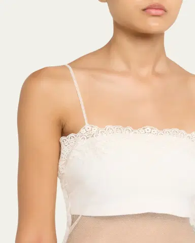 Chloé Fitted Lace Embroidered Tank Top | Thumbnail 5