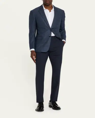 Giorgio Armani Men's Cotton Tonal Dot Dress Shirt | Thumbnail 2 Giorgio Armani Men's Cotton Tonal Dot Dress Shirt | Thumbnail 2