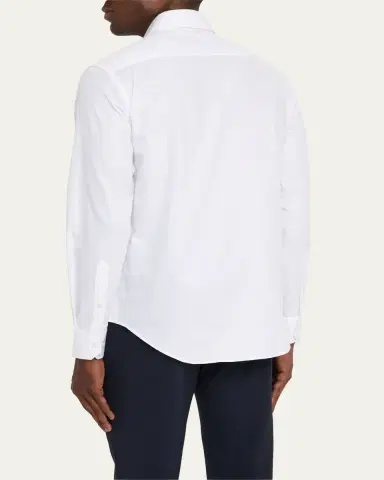 Giorgio Armani Men's Cotton Tonal Dot Dress Shirt | Thumbnail 3 Giorgio Armani Men's Cotton Tonal Dot Dress Shirt | Thumbnail 3