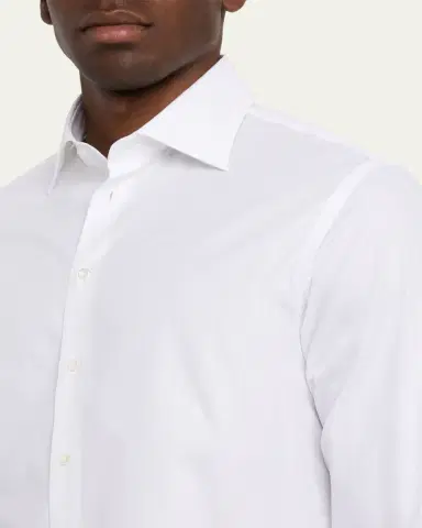 Giorgio Armani Men's Cotton Tonal Dot Dress Shirt | Thumbnail 5 Giorgio Armani Men's Cotton Tonal Dot Dress Shirt | Thumbnail 5