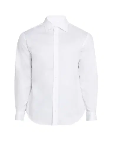 Giorgio Armani Men's Cotton Tonal Dot Dress Shirt | Thumbnail 1 Giorgio Armani Men's Cotton Tonal Dot Dress Shirt | Thumbnail 1