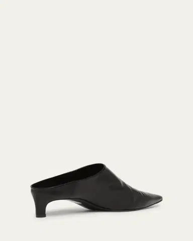 Jil Sander Leather Kitten Mule Pumps | Thumbnail 2