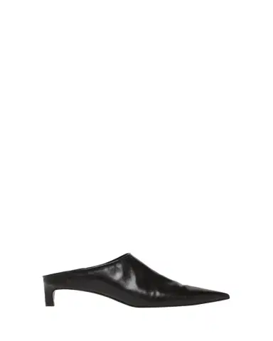 Jil Sander Leather Kitten Mule Pumps | Thumbnail 1