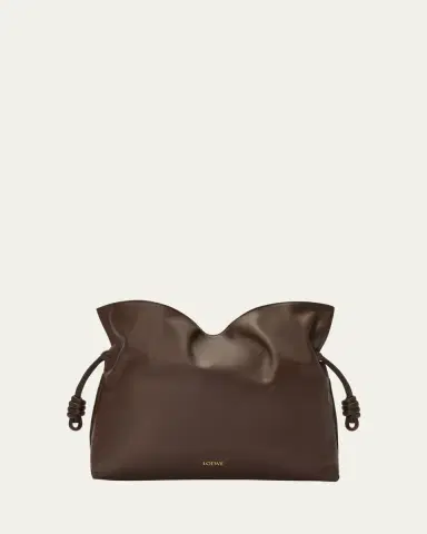 Loewe Flamenco Large Clutch Bag in Napa Leather with Golden Foil Anagram | Thumbnail 3 Loewe Flamenco Large Clutch Bag in Napa Leather with Golden Foil Anagram | Thumbnail 3