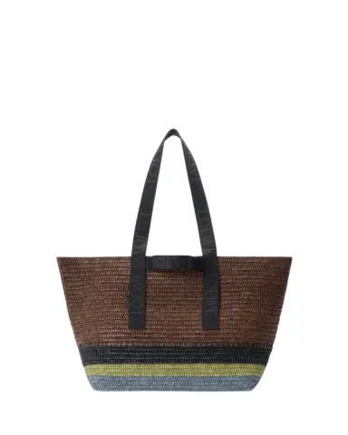 Loewe Men's Fold Raffia Shopper Tote Bag | Thumbnail 1