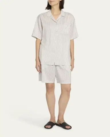 THE ROW Jorge Striped Silk Camp Shirt | Thumbnail 2