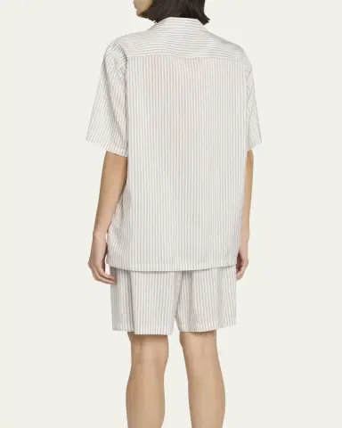 THE ROW Jorge Striped Silk Camp Shirt | Thumbnail 3