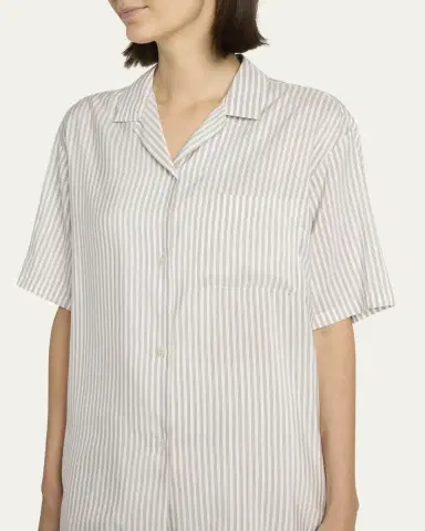 THE ROW Jorge Striped Silk Camp Shirt | Thumbnail 5