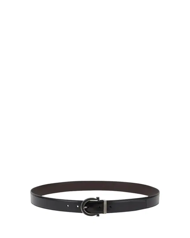 Men's Reversible Gancio-Buckle Leather Belt