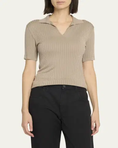 The Row Kaiomi Ribbed Short-Sleeve Top | Thumbnail 4