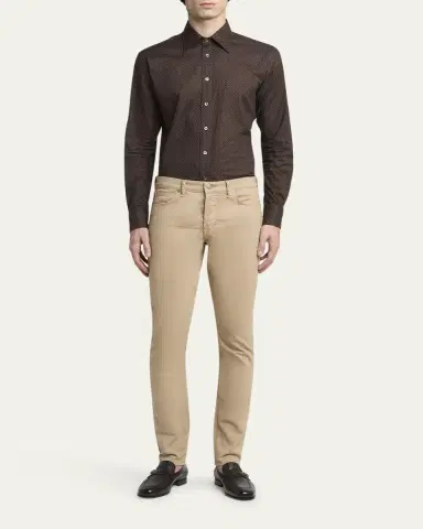 TOM FORD Men's Stretch Twill Slim Fit Pants | Thumbnail 2