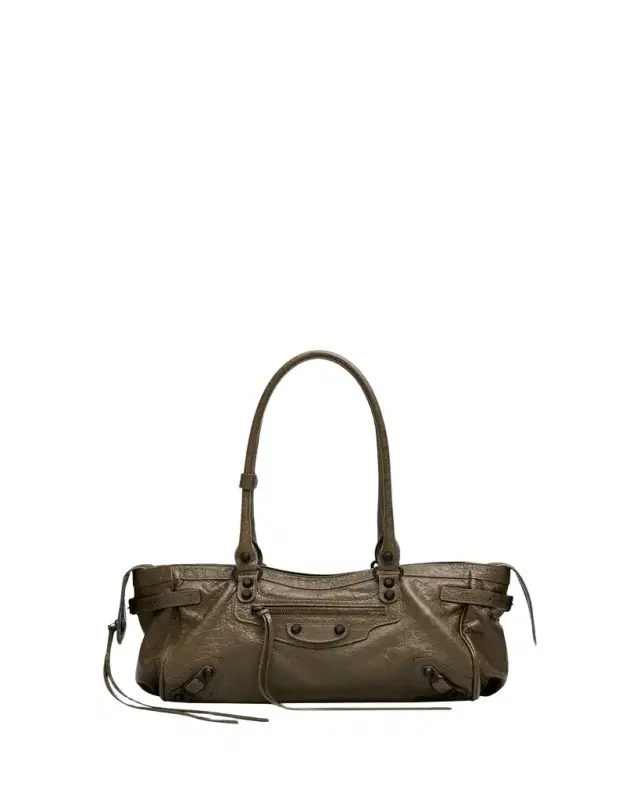Balenciaga Le City East-West Shoulder Bag in Leather