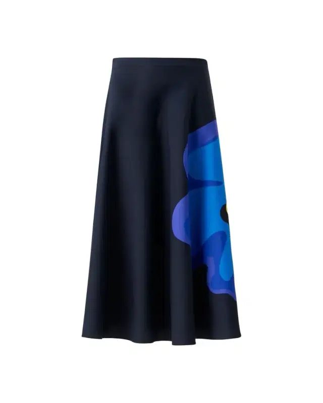 Akris punto Flower-Print A-Line Midi Skirt