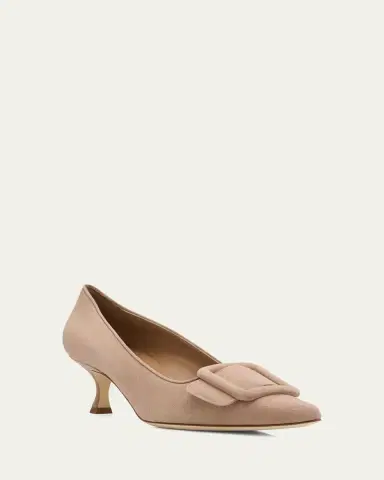 Manolo Blahnik Maysale Suede Buckle Pumps | Thumbnail 11 Manolo Blahnik Maysale Suede Buckle Pumps | Thumbnail 11