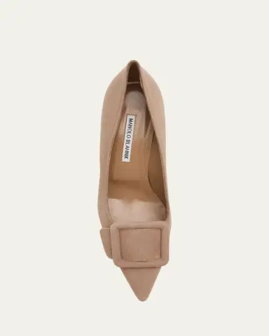 Manolo Blahnik Maysale Suede Buckle Pumps | Thumbnail 13 Manolo Blahnik Maysale Suede Buckle Pumps | Thumbnail 13