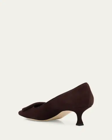 Manolo Blahnik Maysale Suede Buckle Pumps | Thumbnail 4 Manolo Blahnik Maysale Suede Buckle Pumps | Thumbnail 4