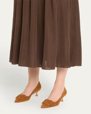 Manolo Blahnik Maysale Suede Buckle Pumps | Thumbnail 6 Manolo Blahnik Maysale Suede Buckle Pumps | Thumbnail 6
