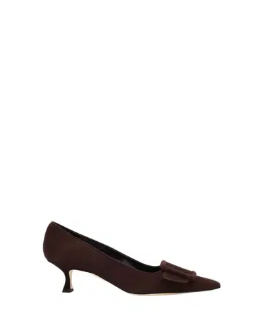 Manolo Blahnik Maysale Suede Buckle Pumps | Thumbnail 1 Manolo Blahnik Maysale Suede Buckle Pumps | Thumbnail 1