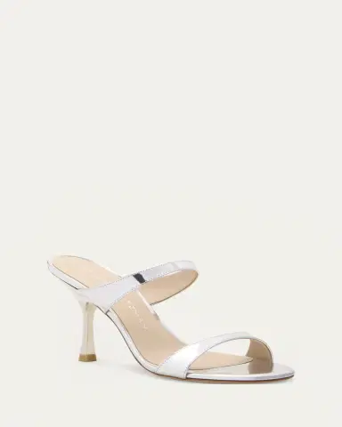 Stuart Weitzman Nudist Metallic Leather Slide Sandals | Thumbnail 2 Stuart Weitzman Nudist Metallic Leather Slide Sandals | Thumbnail 2
