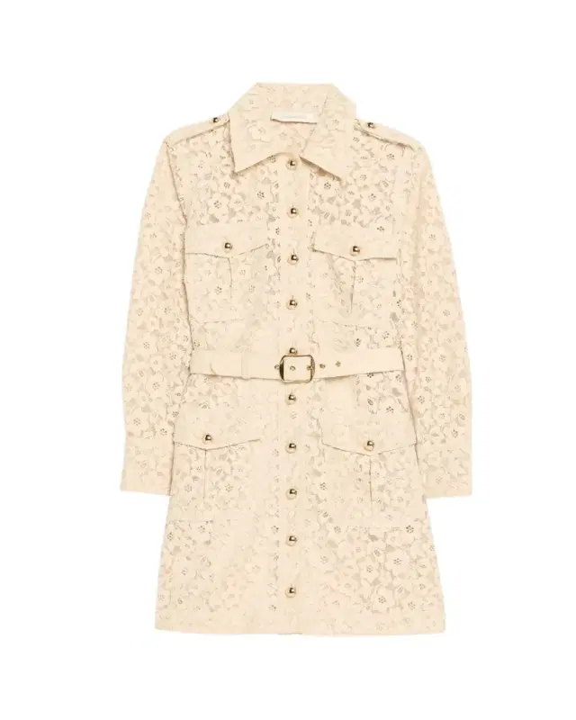 Lace Utility Shirtdress