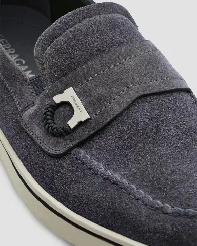 Ferragamo Men's Tancredi Suede Boat Shoe Loafers | Thumbnail 2