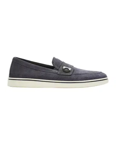 Ferragamo Men's Tancredi Suede Boat Shoe Loafers | Thumbnail 1