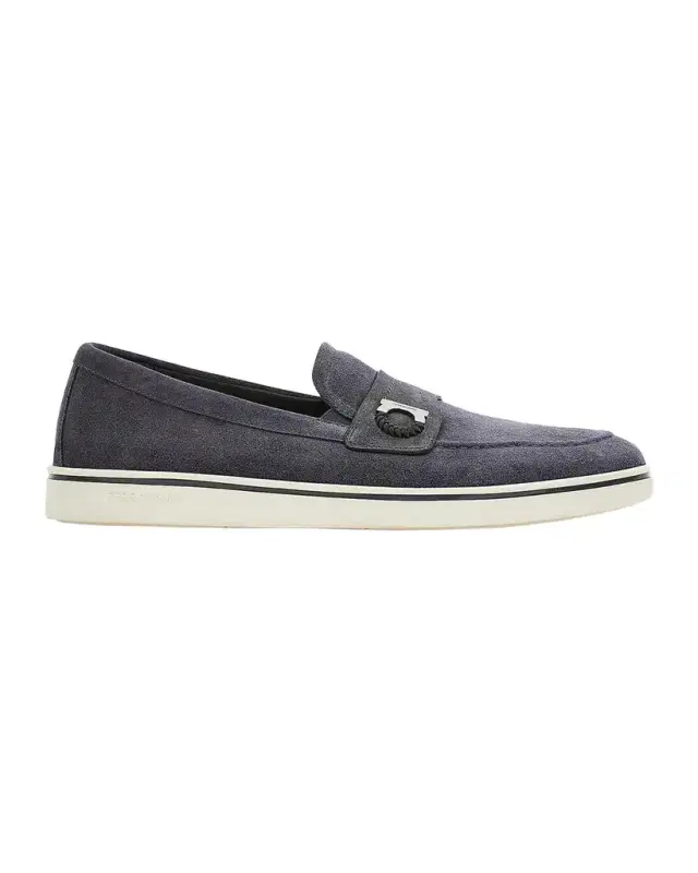 Ferragamo Men 's Tancredi Suede Boat Shoe Loafers
