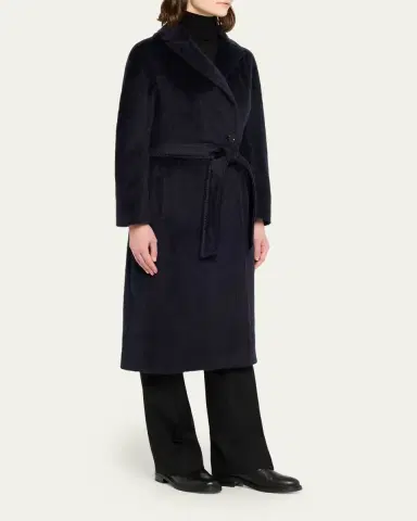 Cinzia Rocca Pressed Alpaca Wool Blend Wrap Coat | Thumbnail 4 Cinzia Rocca Pressed Alpaca Wool Blend Wrap Coat | Thumbnail 4