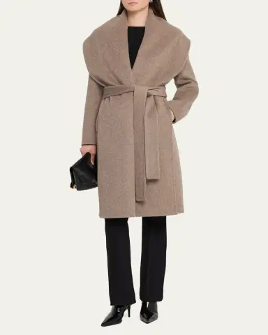 Kobi Halperin Yael Shawl-Collar Wrap Coat | Thumbnail 4 Kobi Halperin Yael Shawl-Collar Wrap Coat | Thumbnail 4