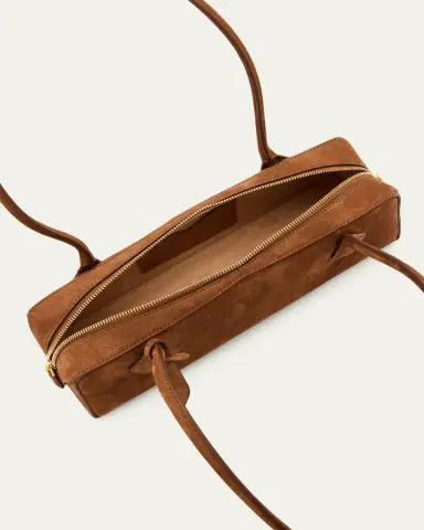 ALAÏA Le Teckel Medium Suede Shoulder Bag | Thumbnail 4 ALAÏA Le Teckel Medium Suede Shoulder Bag | Thumbnail 4