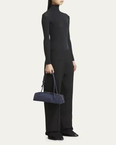 ALAÏA Le Teckel Medium Suede Shoulder Bag | Thumbnail 9 ALAÏA Le Teckel Medium Suede Shoulder Bag | Thumbnail 9
