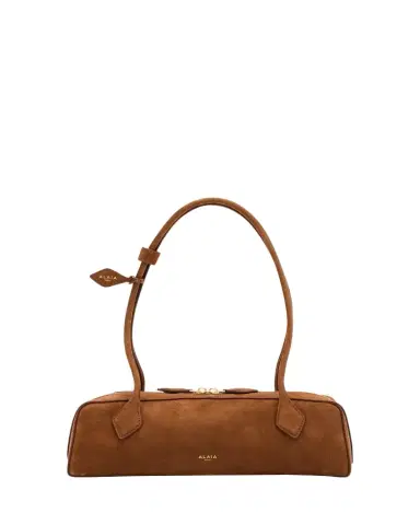 ALAÏA Le Teckel Medium Suede Shoulder Bag | Thumbnail 1 ALAÏA Le Teckel Medium Suede Shoulder Bag | Thumbnail 1